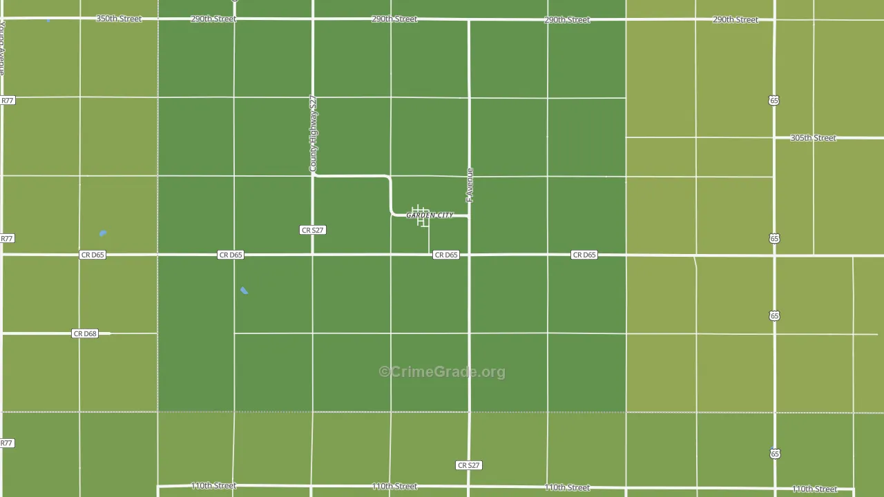 Garden City, IA Map of Assault Rates