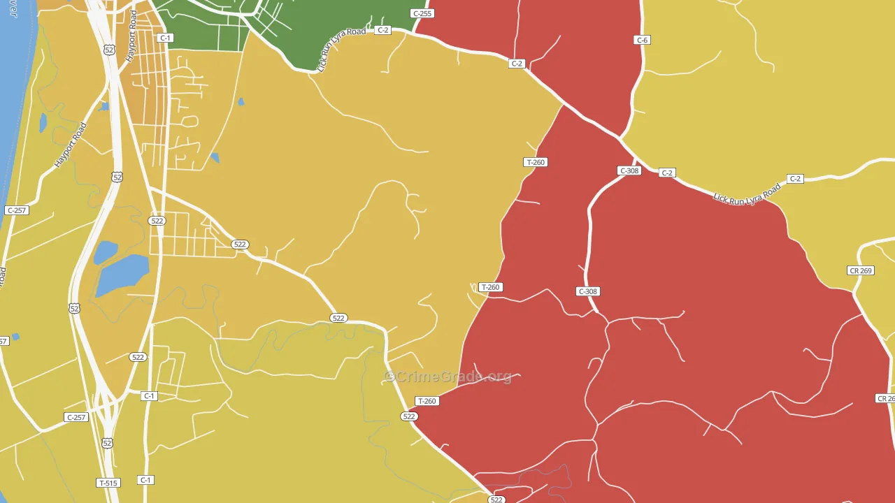 Garden City, OH Map of Assault Rates