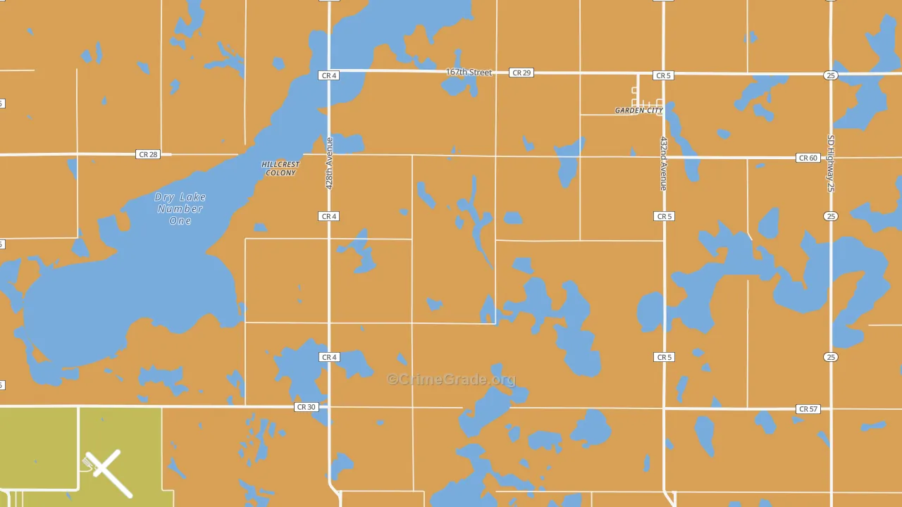 Garden City, SD Map of Assault Rates