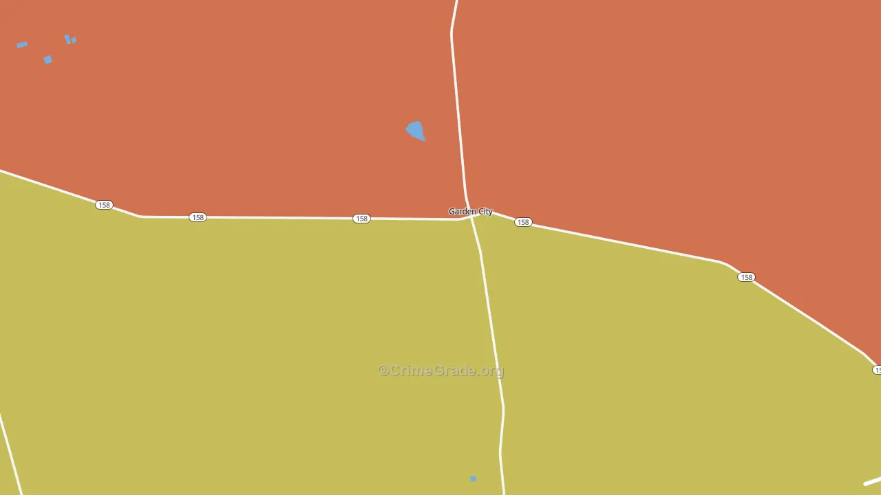 Garden City, TX Map of Assault Rates