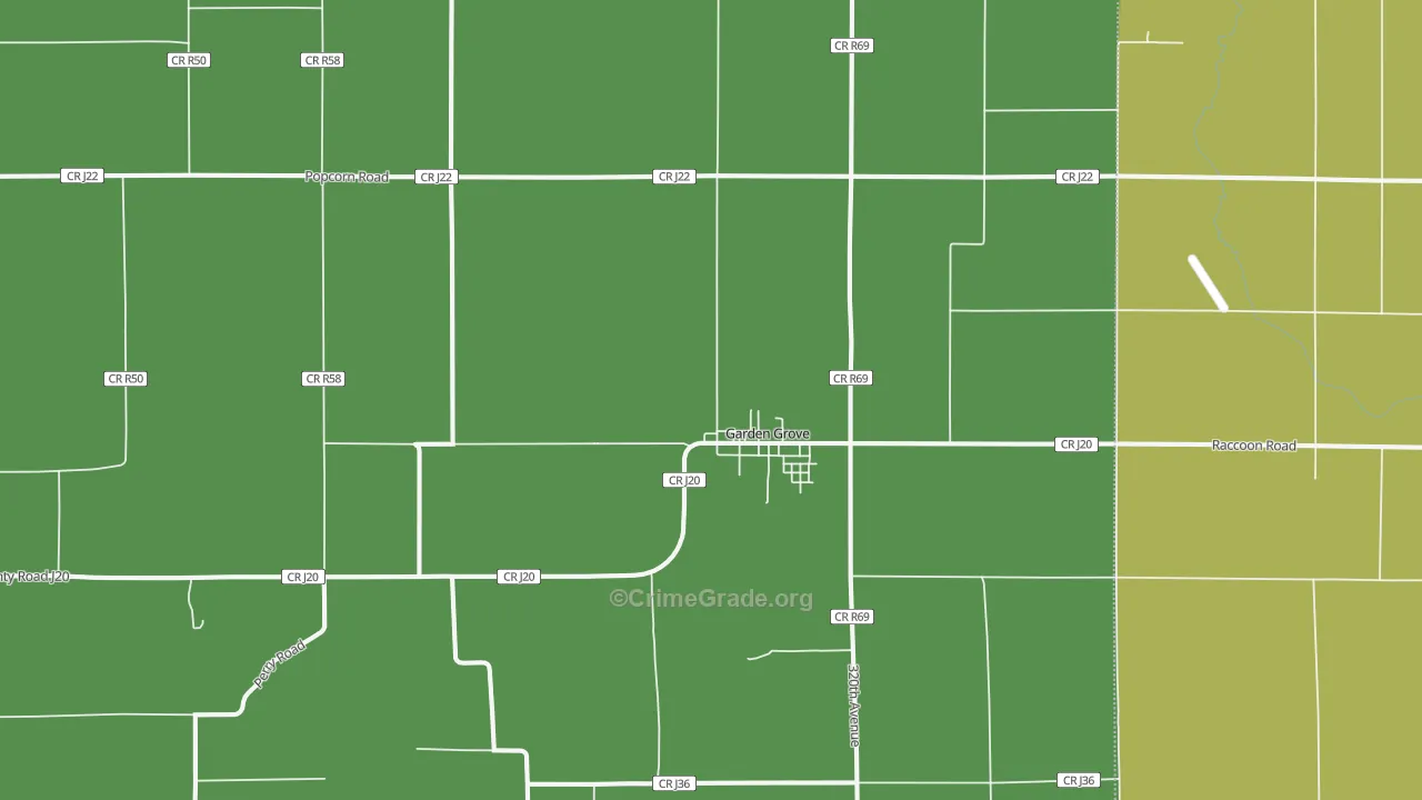 Garden Grove, IA Map of Assault Rates