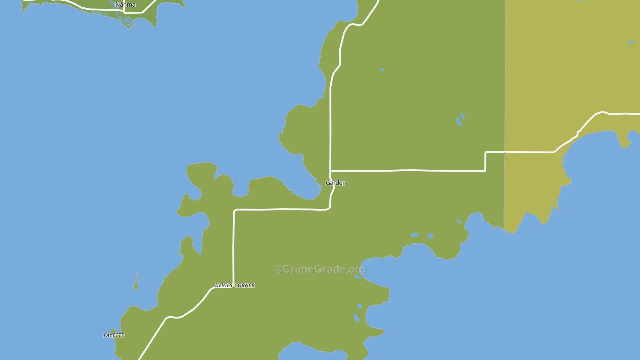 Garden, MI Map of Assault Rates