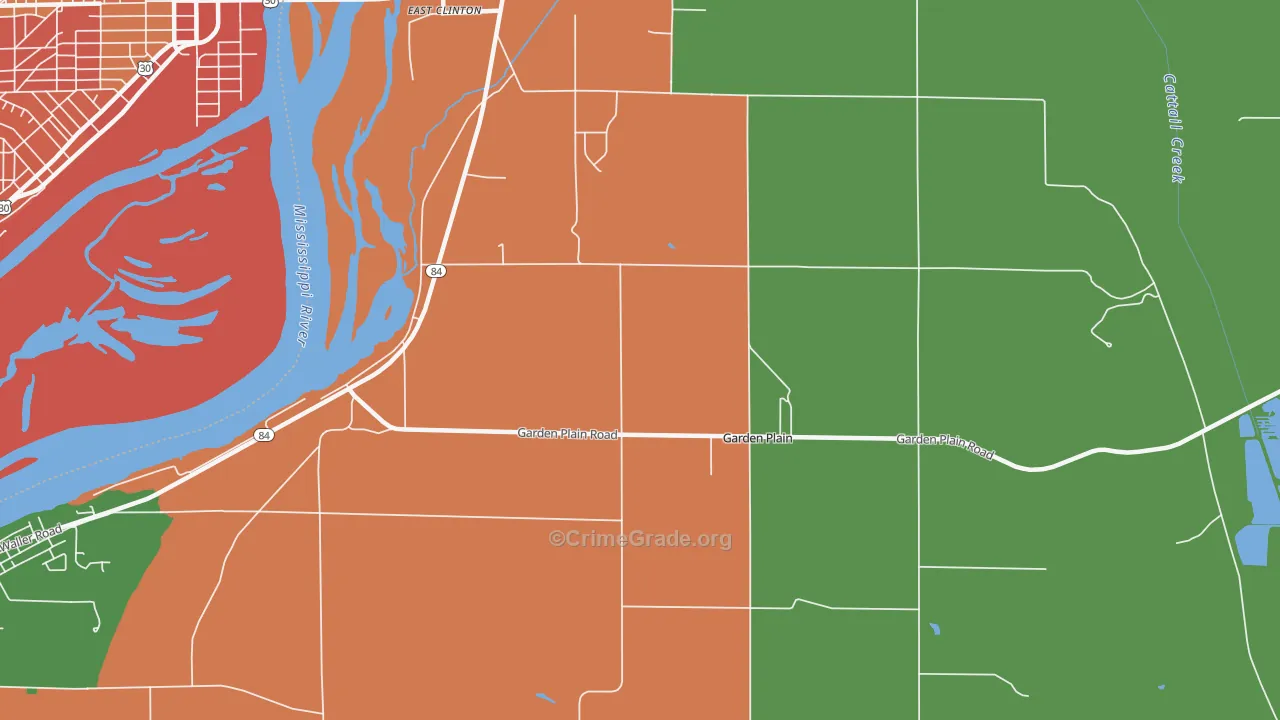 Garden Plain, IL Map of Assault Rates