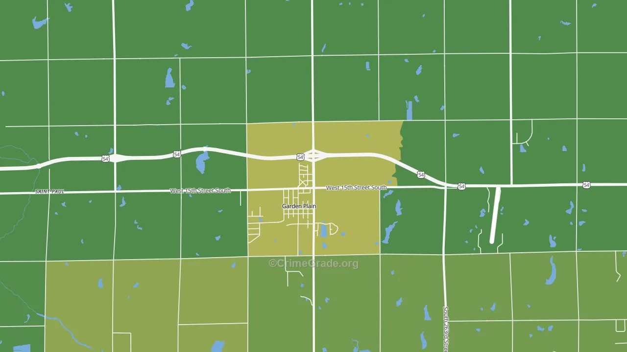 Garden Plain, KS Map of Assault Rates