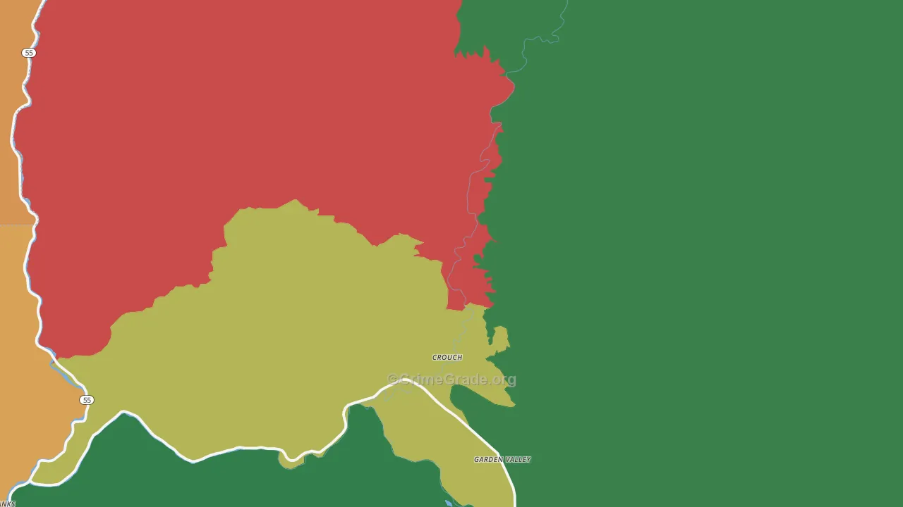 Garden Valley, ID Map of Assault Rates