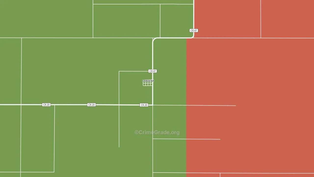Gardena, ND Map of Assault Rates