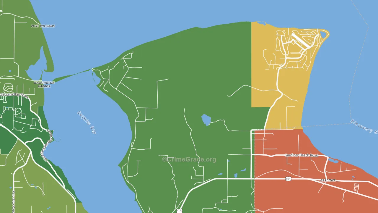 Gardiner, WA Map of Assault Rates