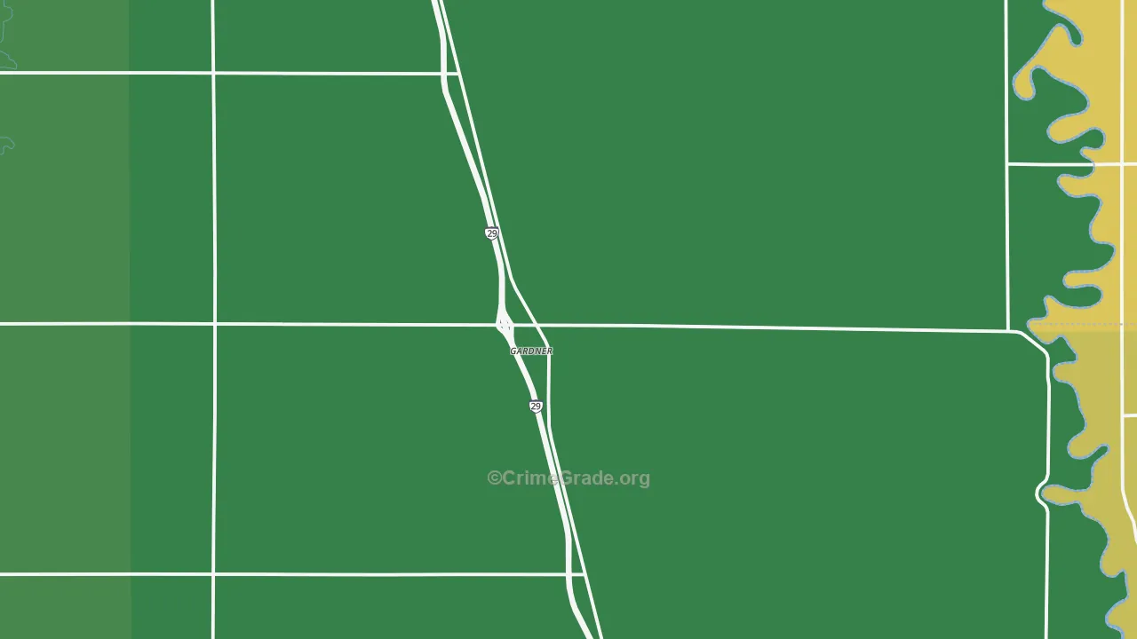 Gardner, ND Map of Assault Rates