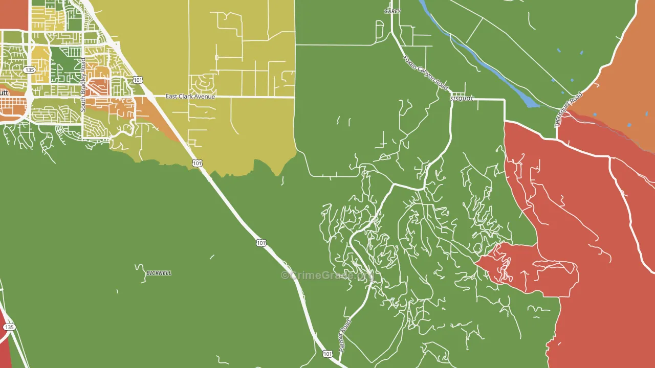 Garey, CA Map of Assault Rates