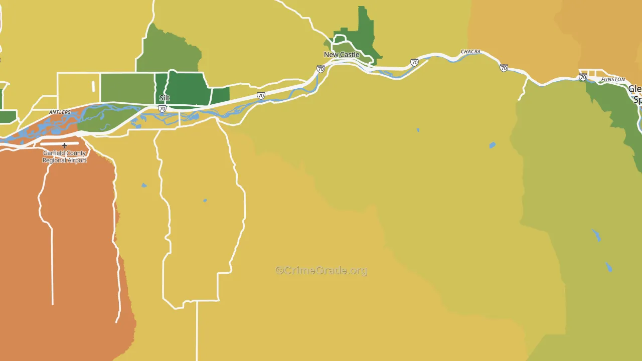 Garfield County, CO Map of Assault Rates
