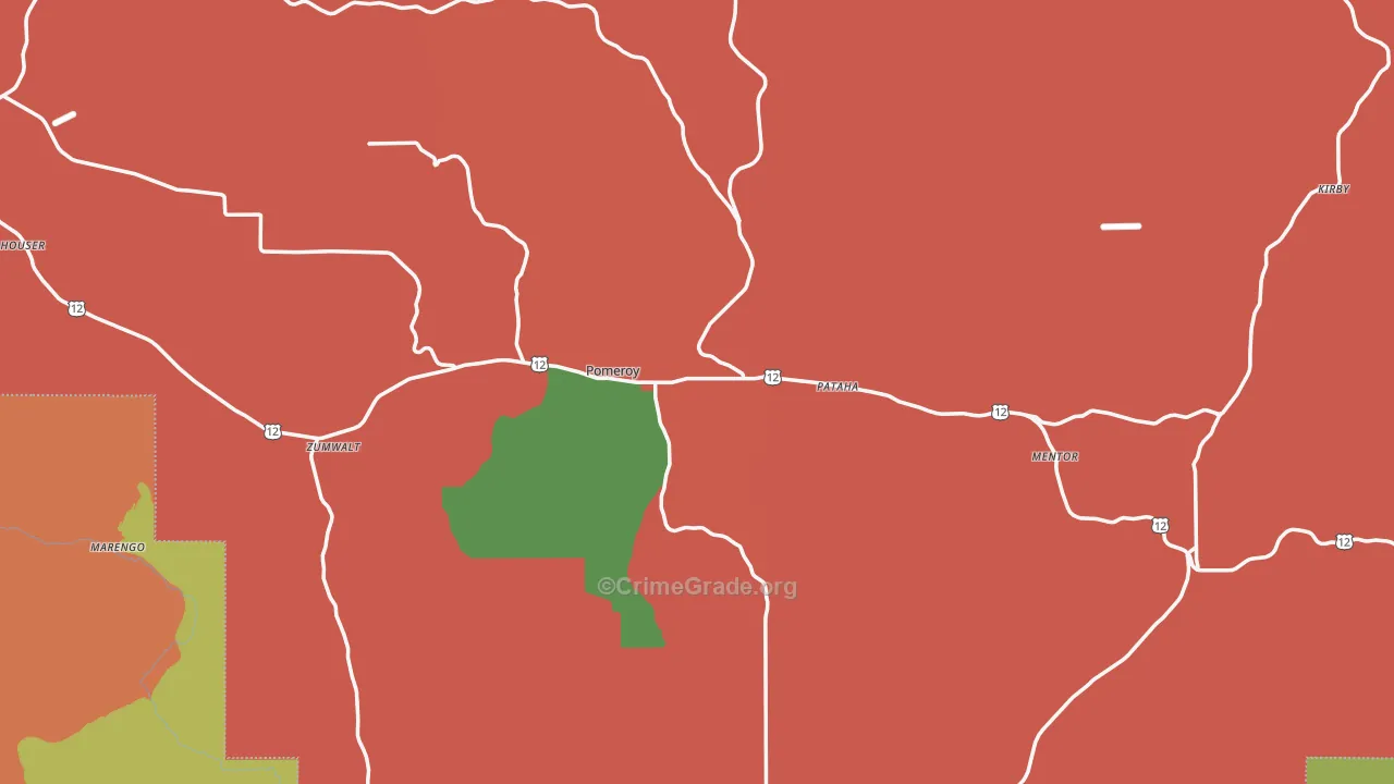 Garfield County, WA Map of Assault Rates