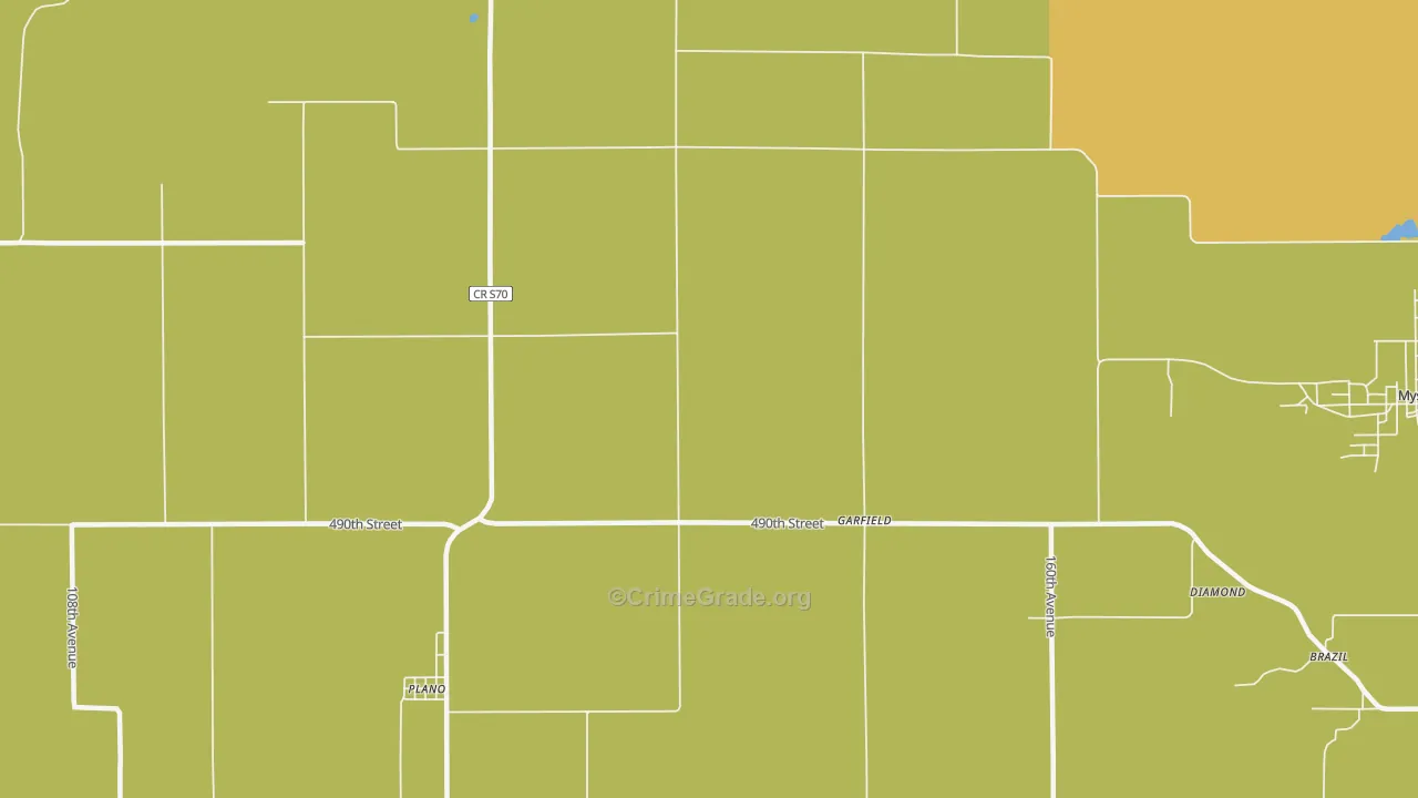 Garfield, IA Map of Assault Rates