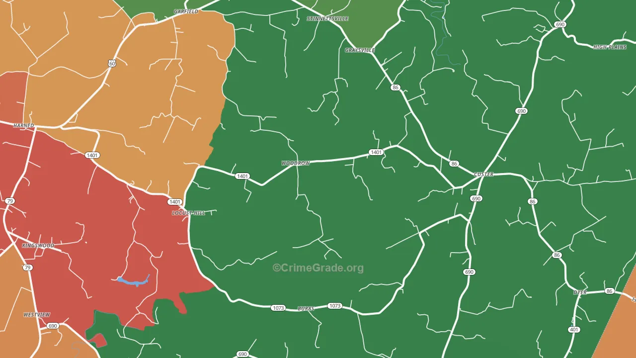 Garfield, KY Map of Assault Rates