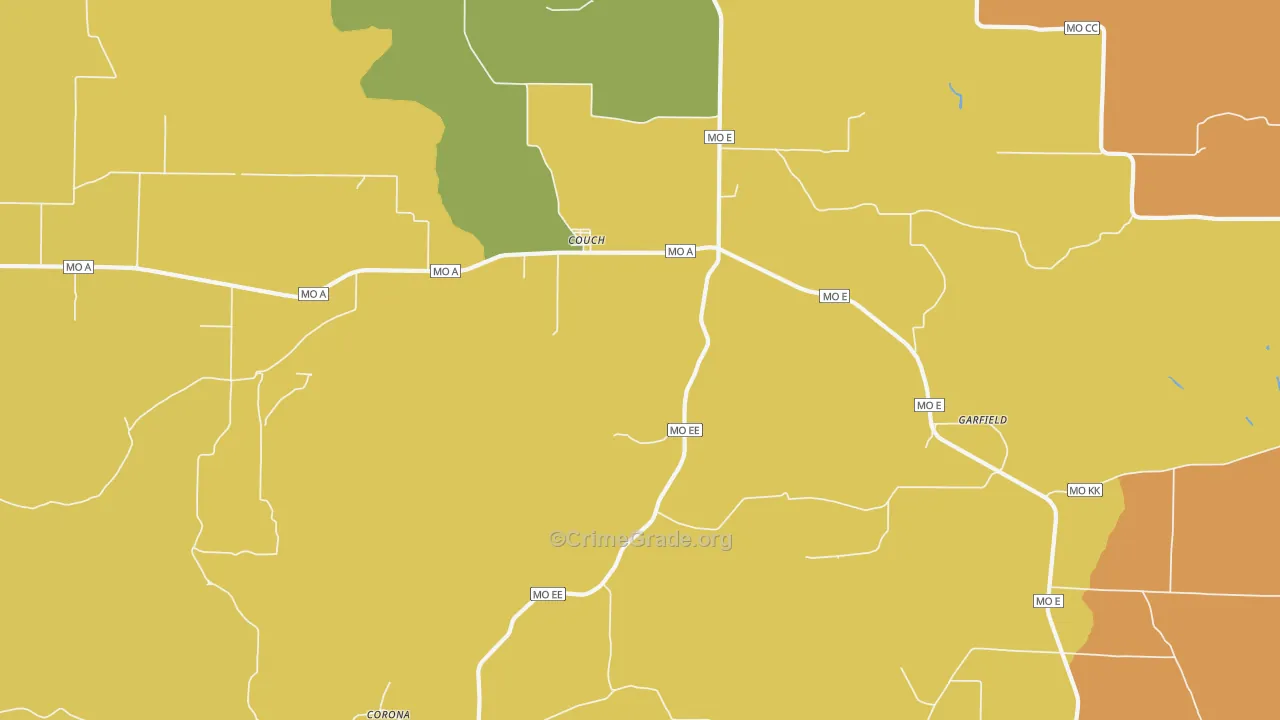 Garfield, MO Map of Assault Rates