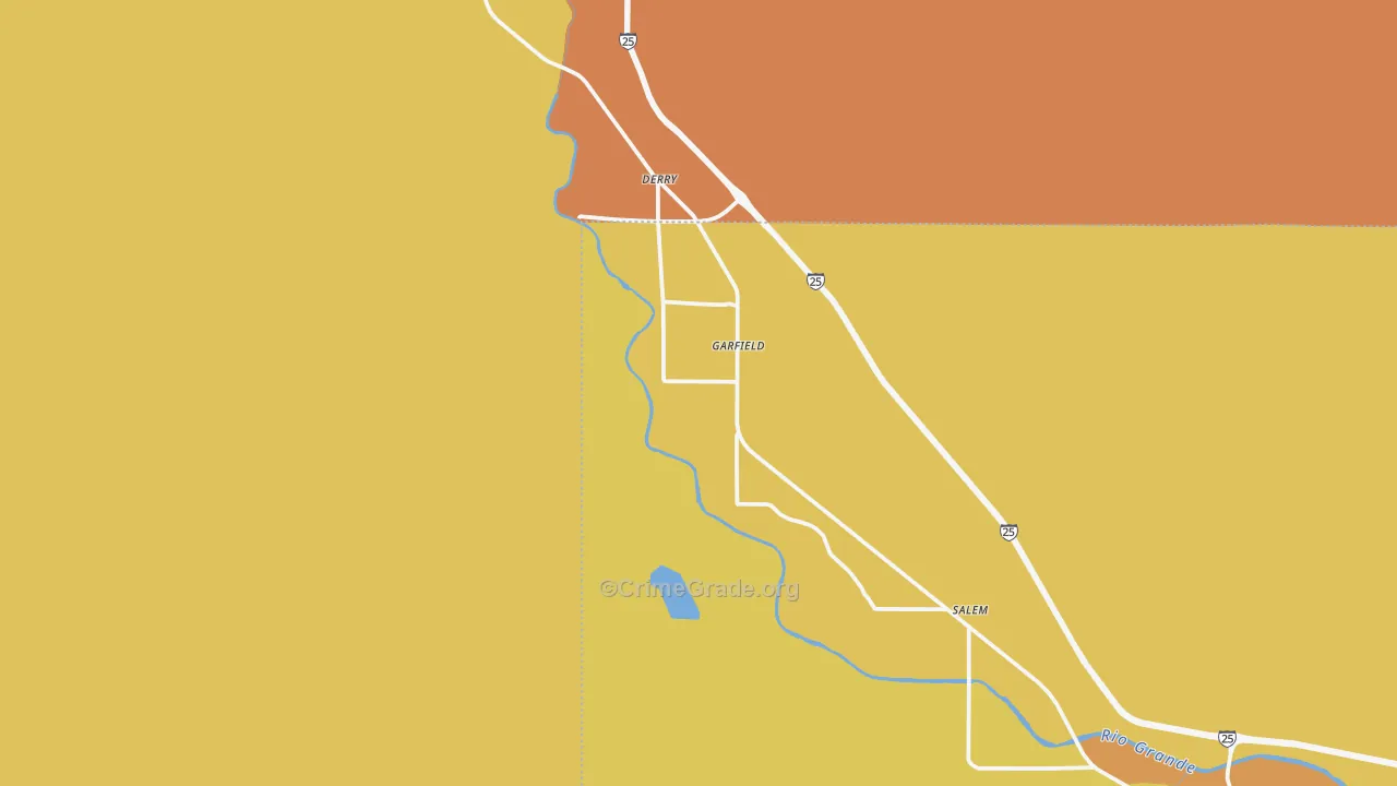 Garfield, NM Map of Assault Rates