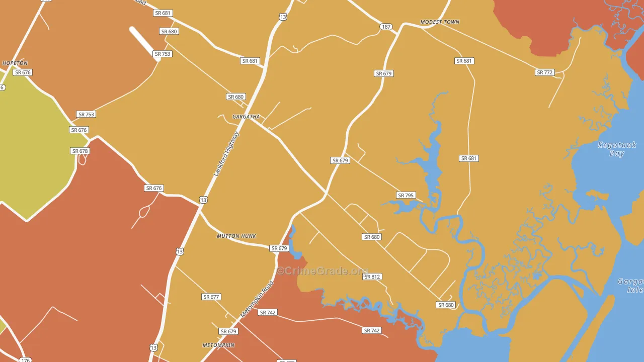 Gargatha, VA Map of Assault Rates