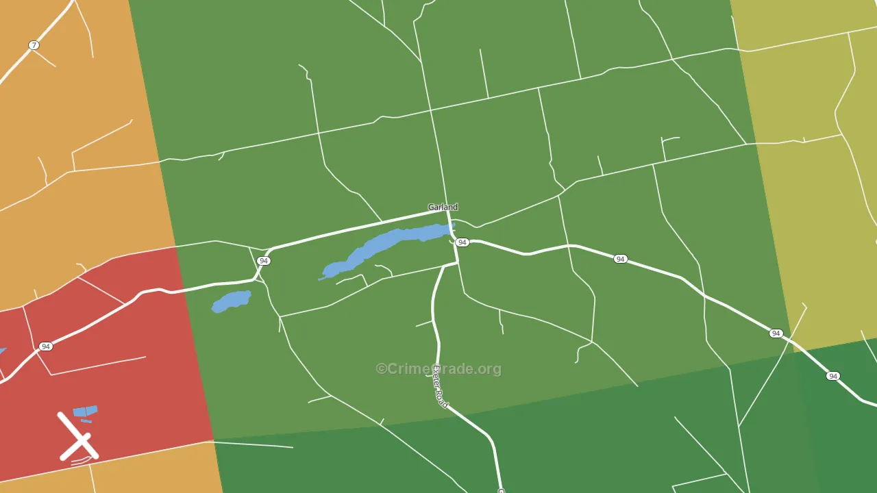 Garland, ME Map of Assault Rates