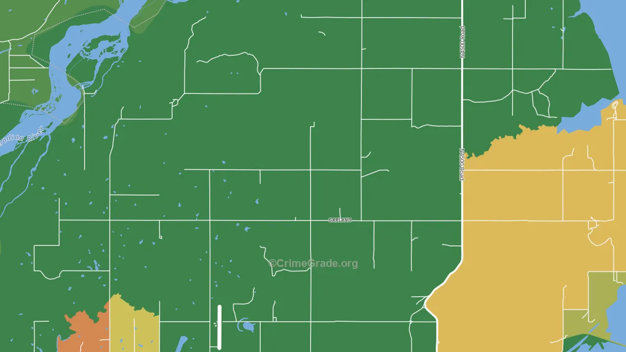 Garland, OK Map of Assault Rates
