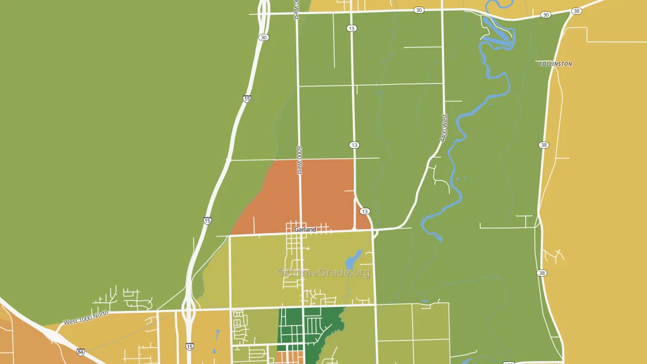 Garland, UT Map of Assault Rates