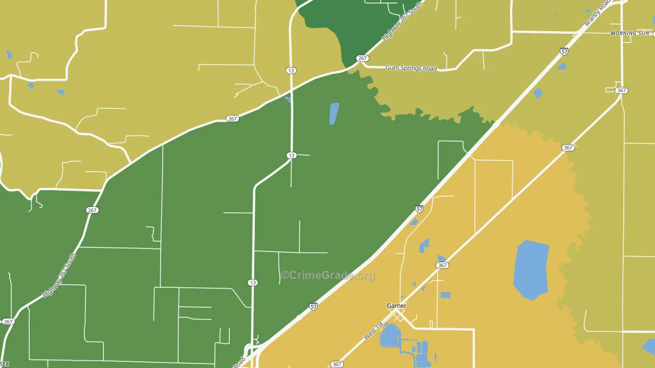 Garner, AR Map of Assault Rates