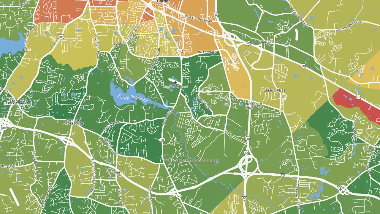 Garner, NC Map of Assault Rates