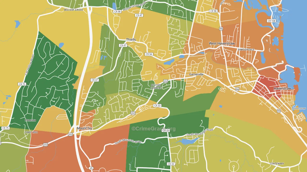 Garnerville, NY Map of Assault Rates