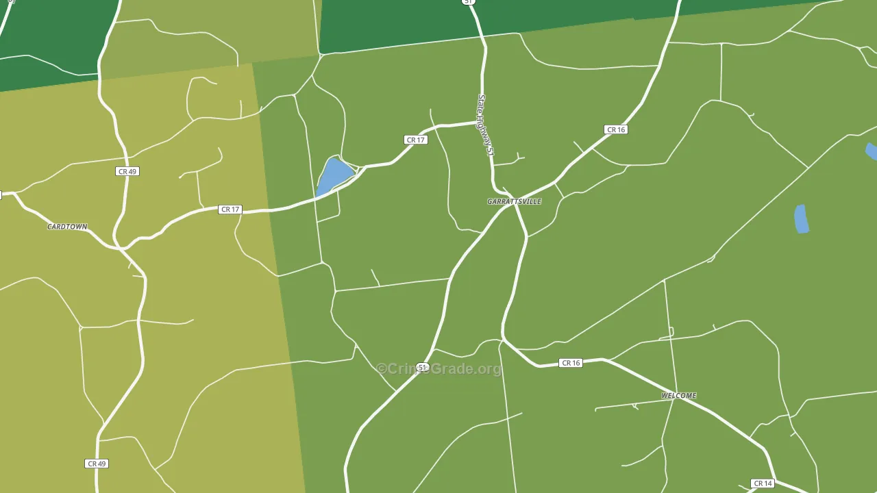 Garrattsville, NY Map of Assault Rates