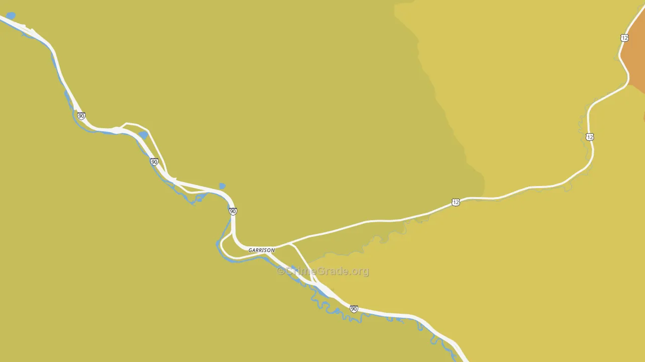 Garrison, MT Map of Assault Rates