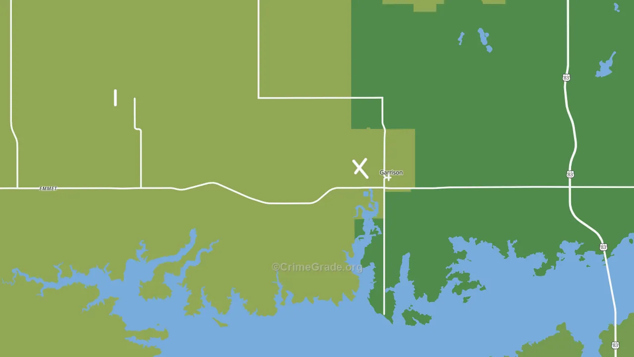 Garrison, ND Map of Assault Rates