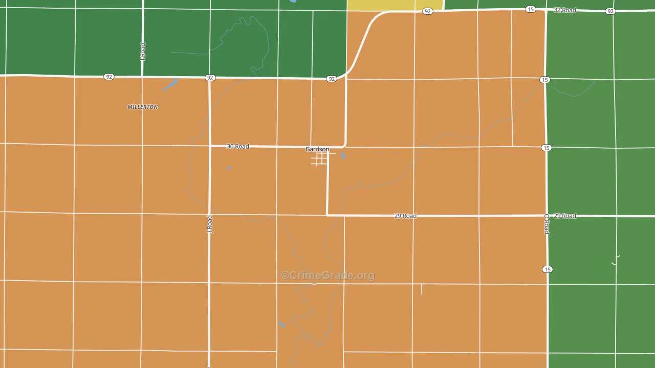 Garrison, NE Map of Assault Rates