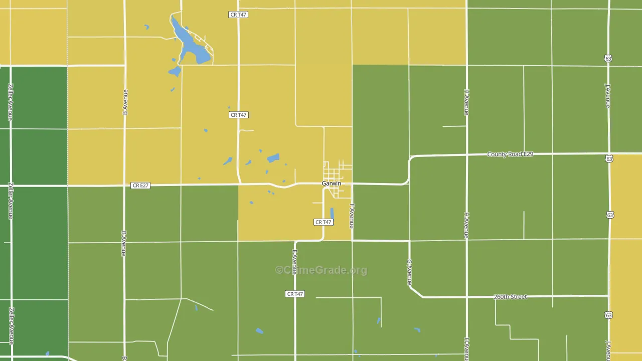 Garwin, IA Map of Assault Rates