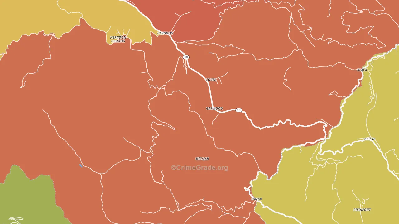 Garwood, WV Map of Assault Rates