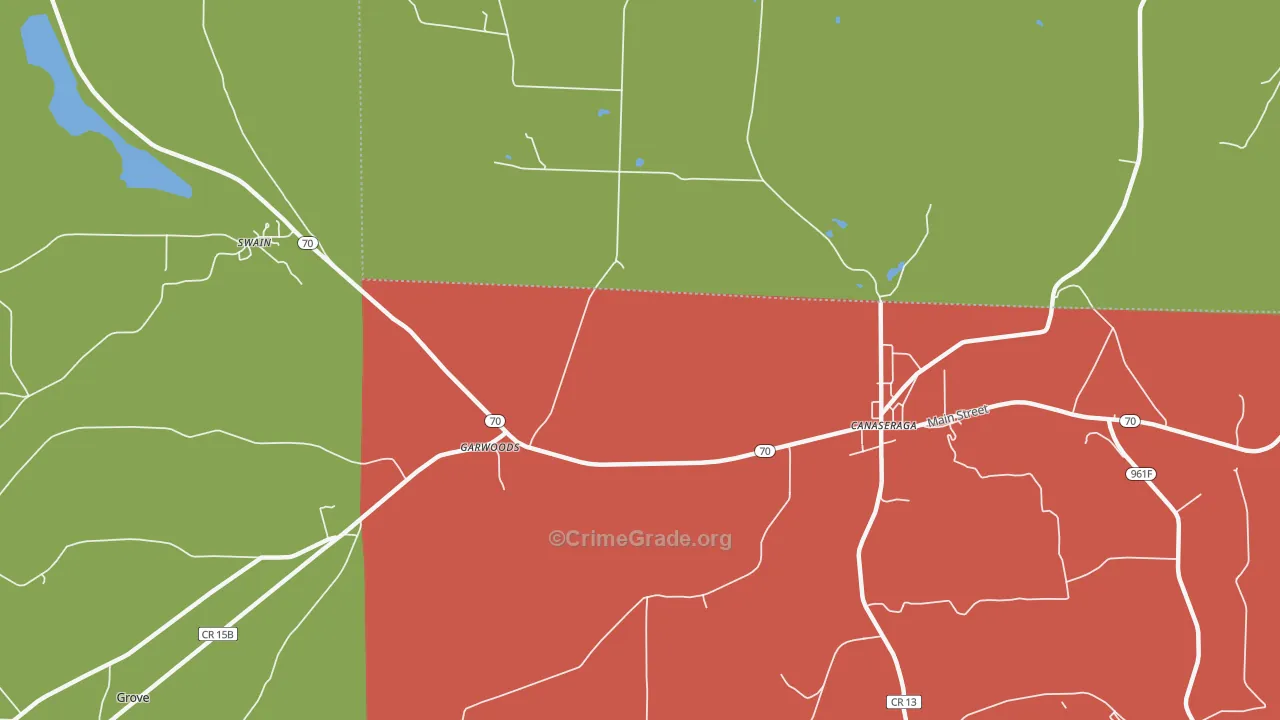 Garwoods, NY Map of Assault Rates