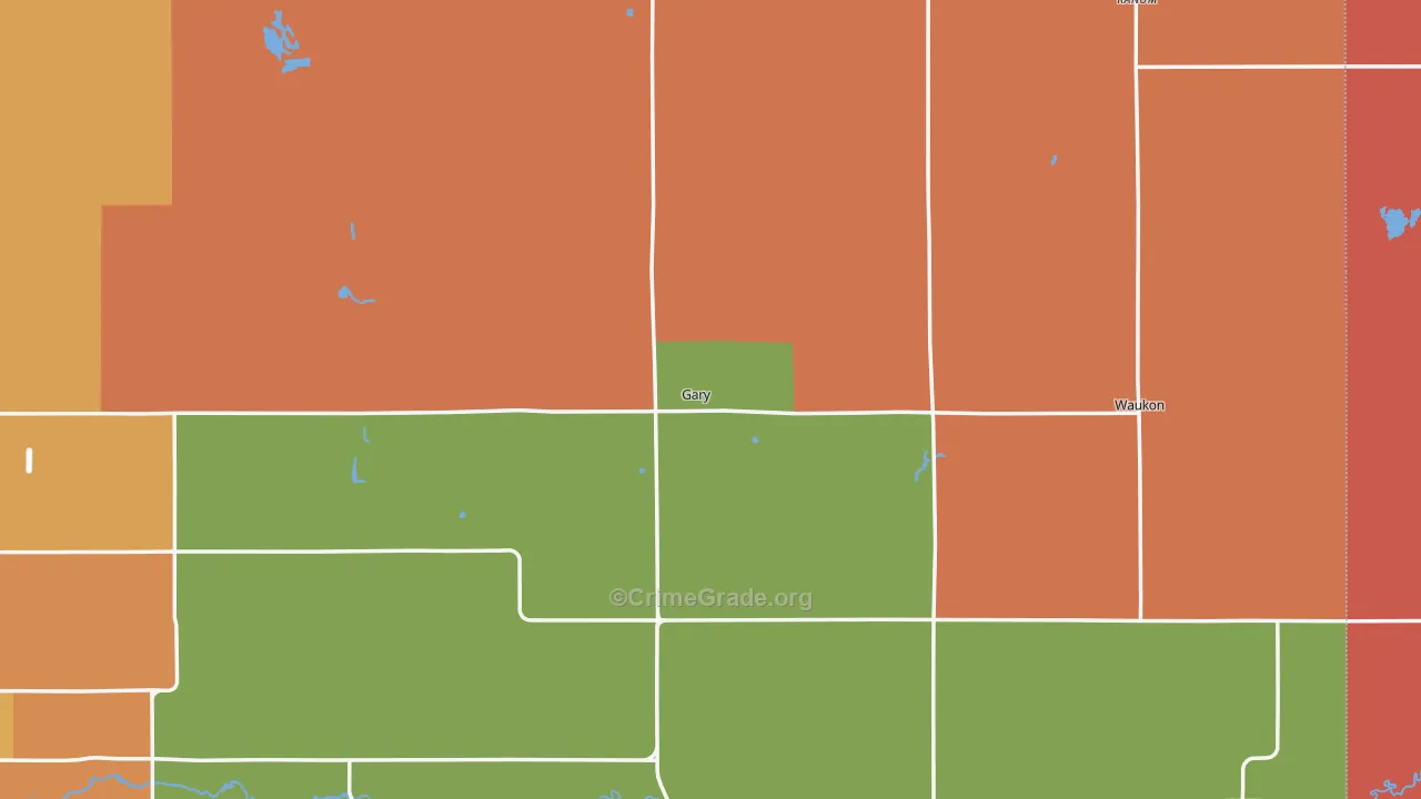 Gary, MN Map of Assault Rates