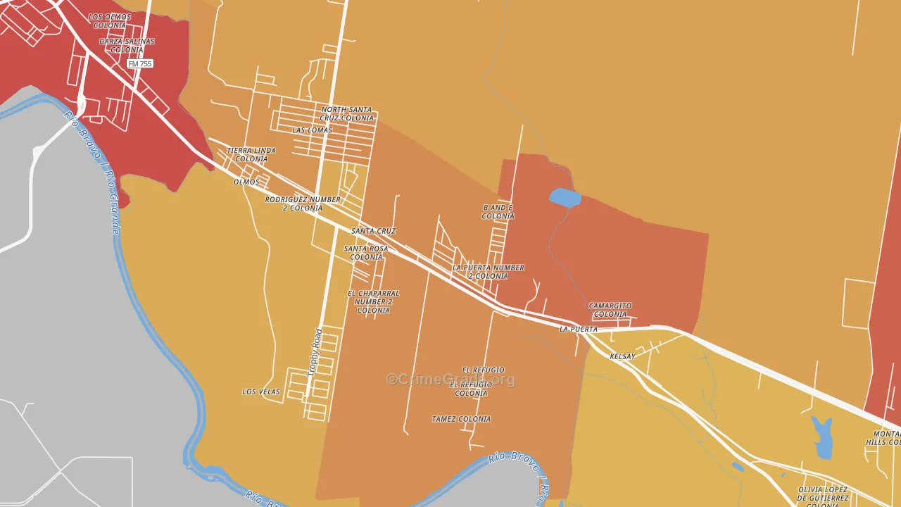 Garza-Salinas II, TX Map of Assault Rates