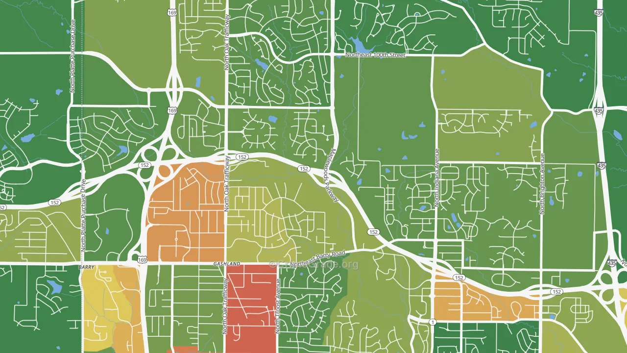 Gashland, Kansas City, MO Map of Assault Rates