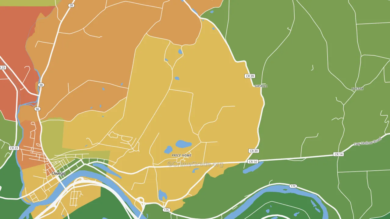 Gaskill, NY Map of Assault Rates
