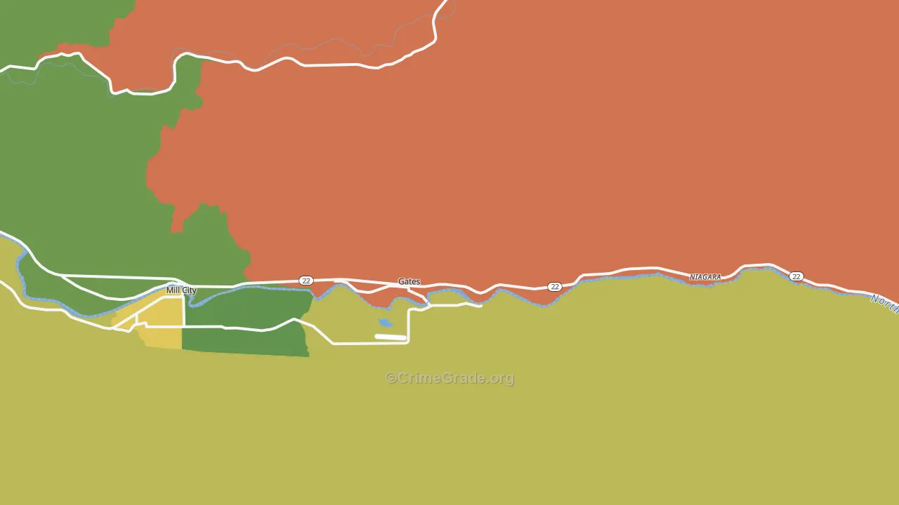Gates, OR Map of Assault Rates
