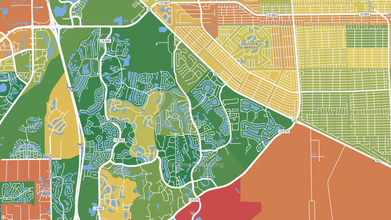 Gateway, FL Map of Assault Rates