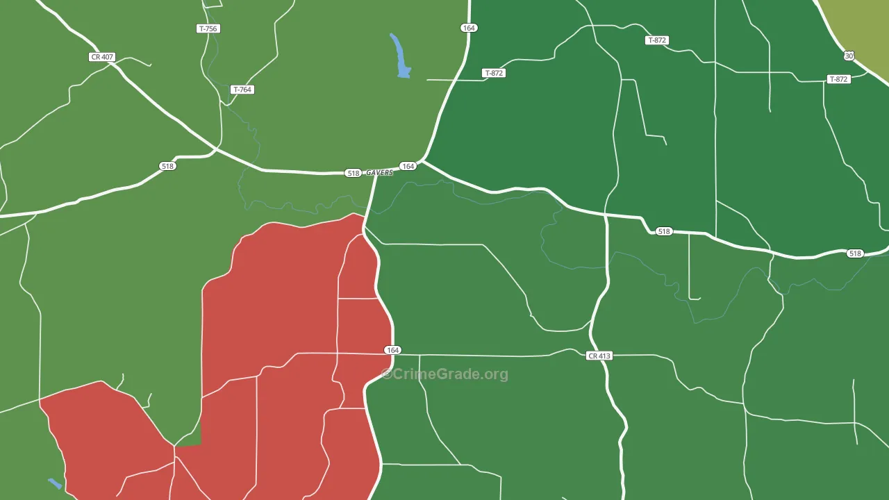 Gavers, OH Map of Assault Rates
