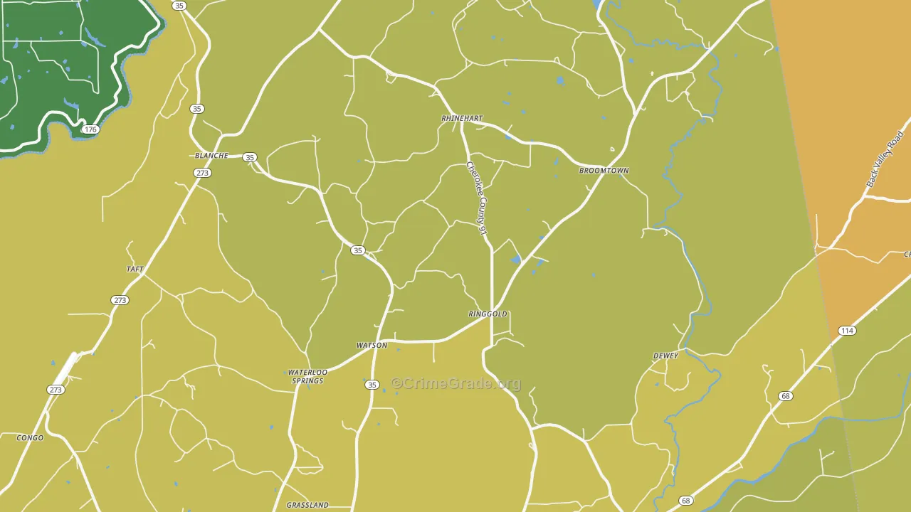 Gaylesville, AL Map of Assault Rates