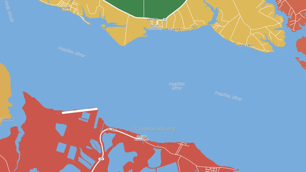 Gaylord, NC Map of Assault Rates