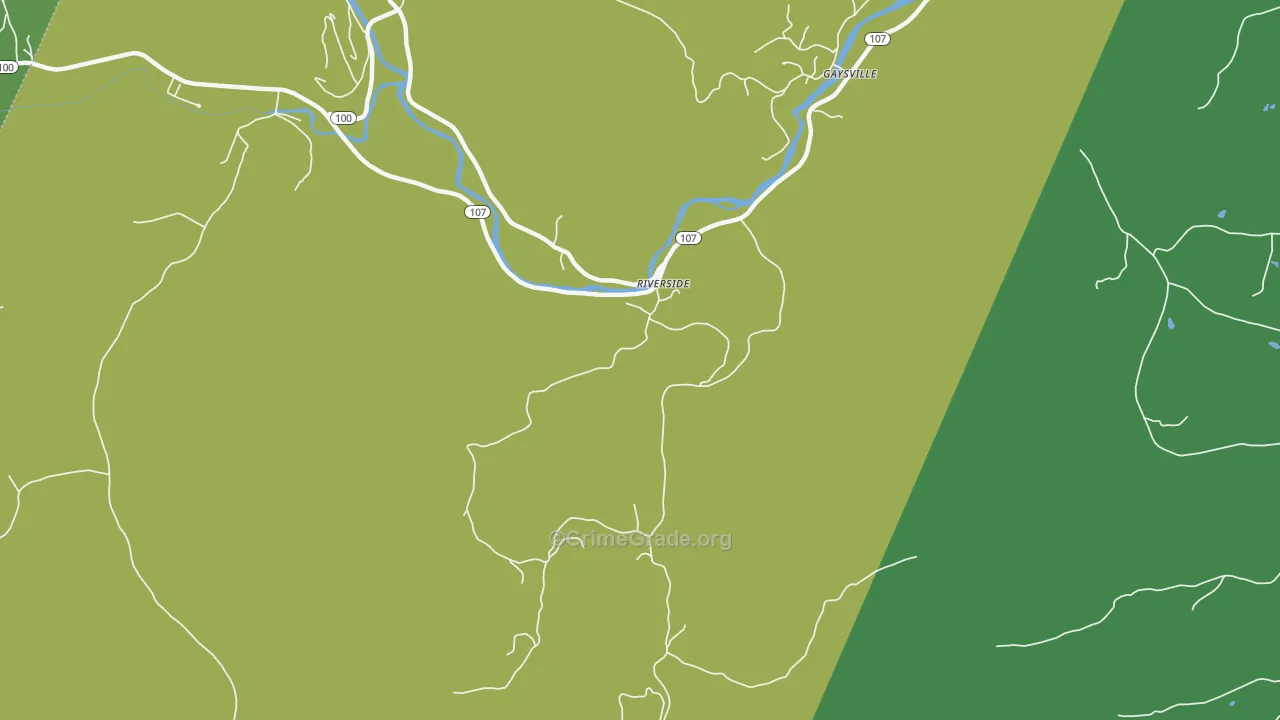 Gaysville, VT Map of Assault Rates
