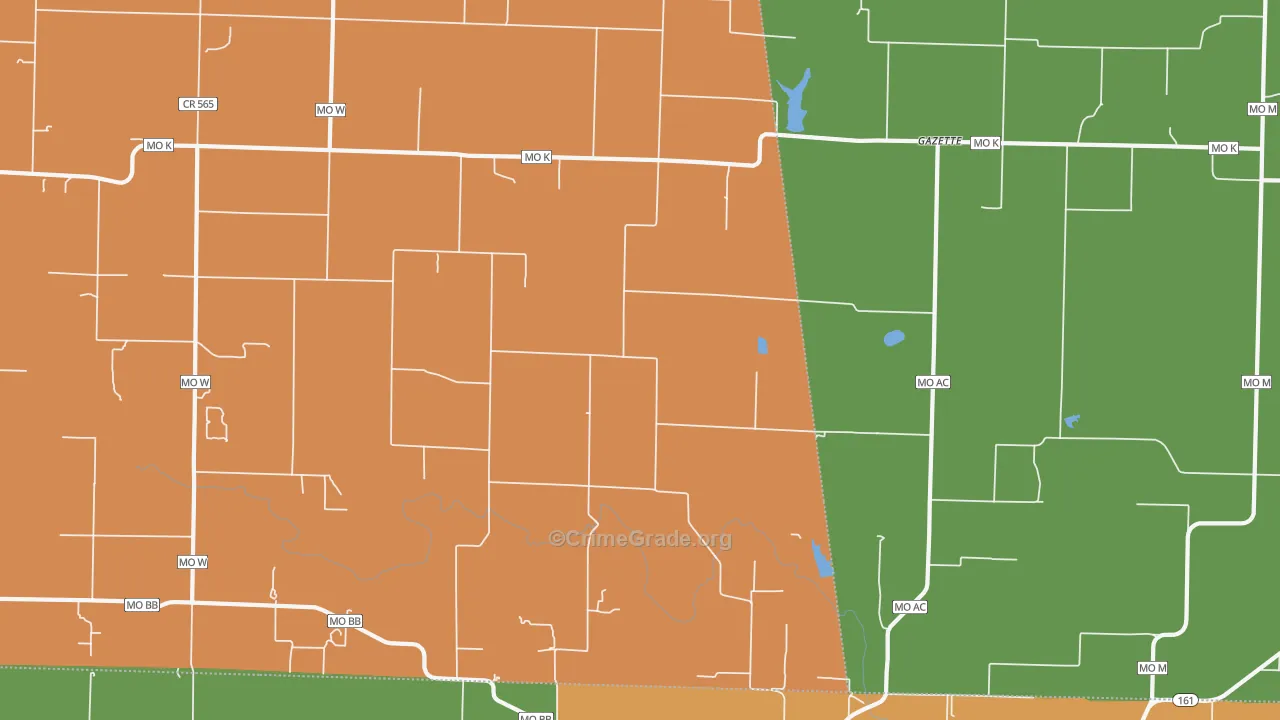 Gazette, MO Map of Assault Rates