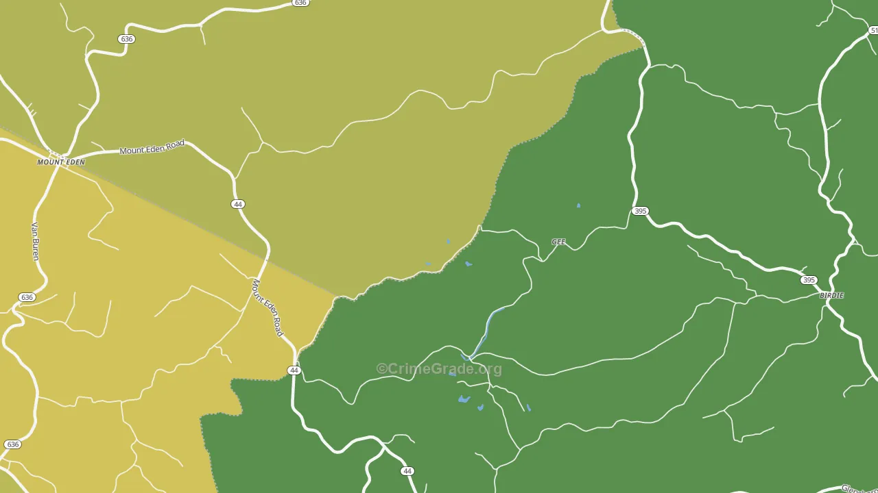 Gee, KY Map of Assault Rates