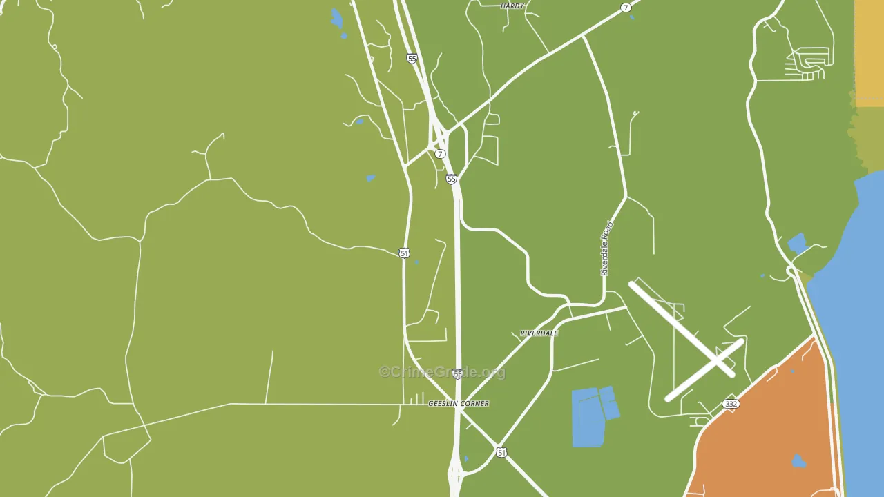 Geeslin Corner, MS Map of Assault Rates