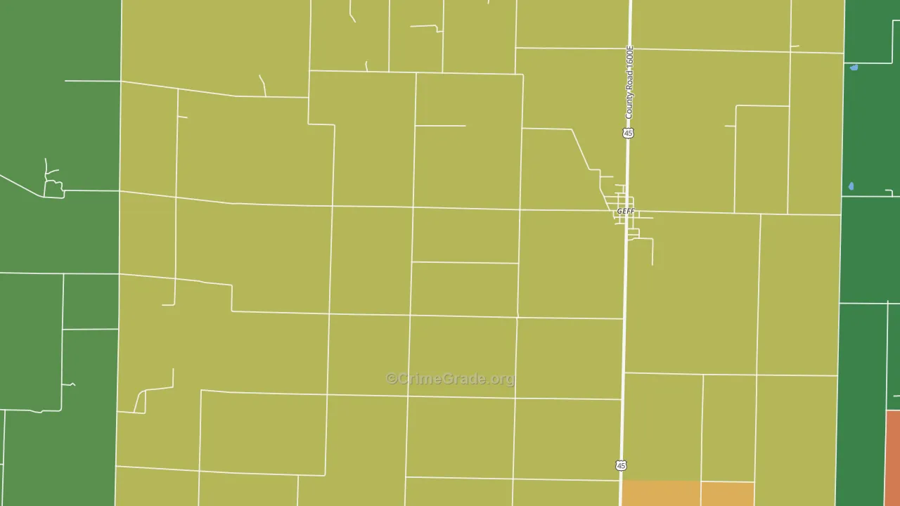Geff, IL Map of Assault Rates