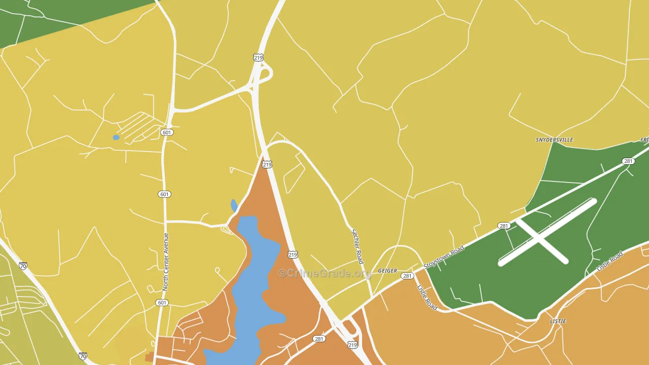 Geiger, PA Map of Assault Rates
