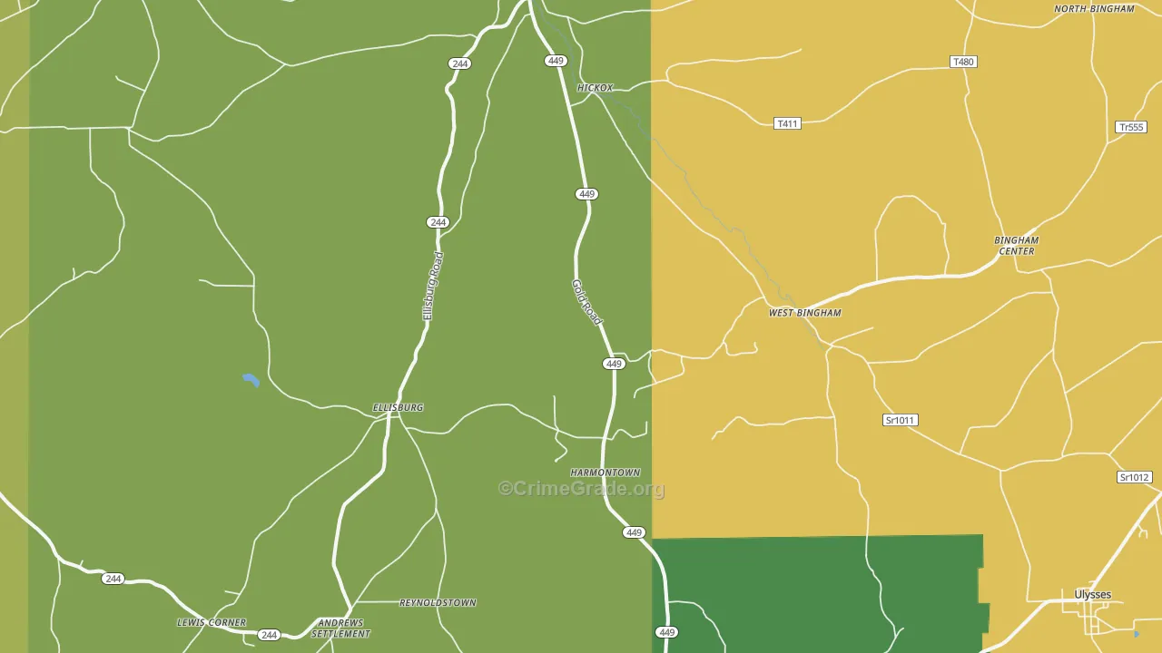 Genesee, PA Map of Assault Rates