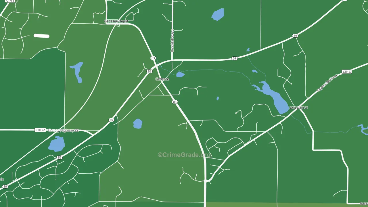 Genesee, WI Map of Assault Rates